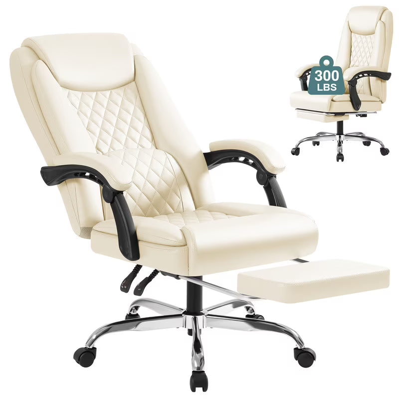 Homall Home Office Chair Adjustable Executive Leather Chair with Arms Ergonomic High Back Cushion Lumbar Back Support Computer Desk Chair, Black